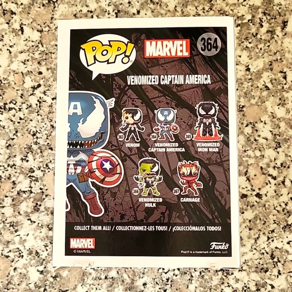 Funko Pop Marvel Venomized Captain America # 364 Bobble-Head - Picture 5 of 5